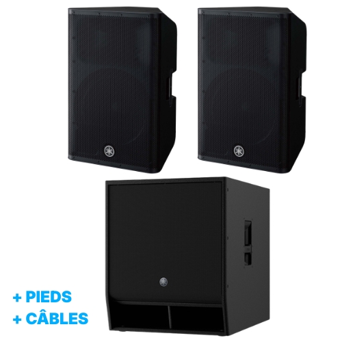 Pack sonorisation Yamaha DXR12mkII avec caisson de basse DXS18